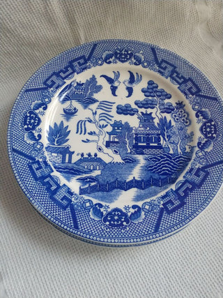 Set of 4 - 10" plates Blue Willow Transfer Ware China price firm
