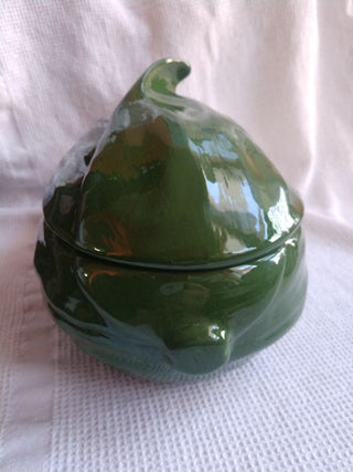 Vntg Corn Shaped Casserole Serving Dish w/ lid Dated 1967