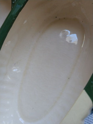 Vntg Corn Shaped Casserole Serving Dish w/ lid Dated 1967