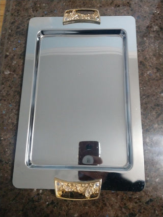 Vntg Kromex Stainless Steel Serving Tray 15"x9"