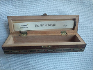 Small Handmade Marquetry Inlay Box 8.5"x2.25"