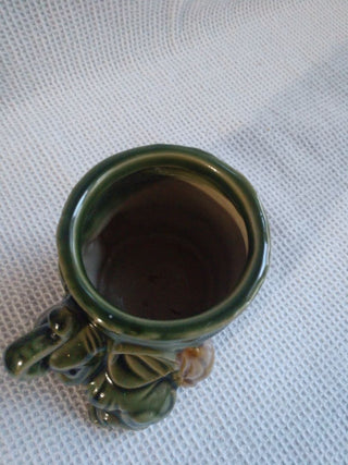 Vintage Green Elephant Small Planter