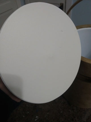 Large Tan Vinyl Retro Vintage Ice Bucket with Lid