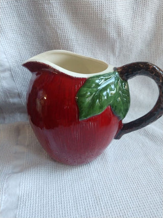 Vintage Apple Pitcher 6"  Tall  x 5" Diameter  EUC