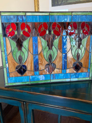 Arts & Crafts Stained Glass Window