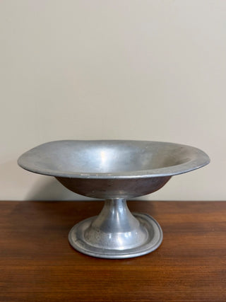 Pewter Pedestal Compote (9"W 4"H) - TGL#117