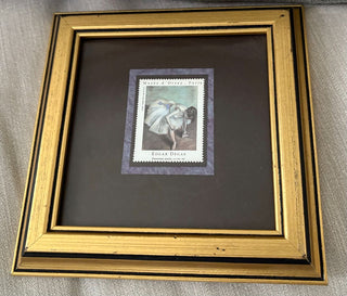 framed ballerina stamp picture