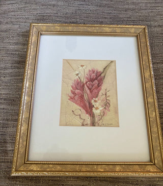 gold framed ginger print