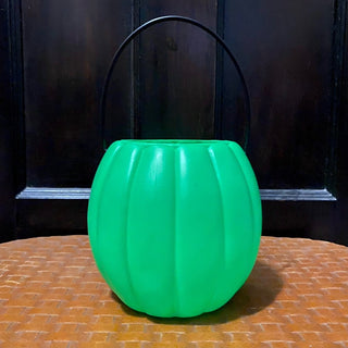 RARE Lisa Frank Neon Green Jack-O-Lantern Pumpkin Blow Mold Pail