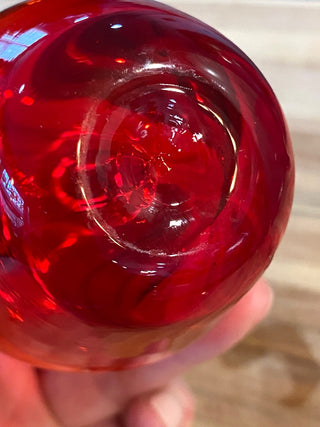 4.5" Murano Style Blown Glass Apple