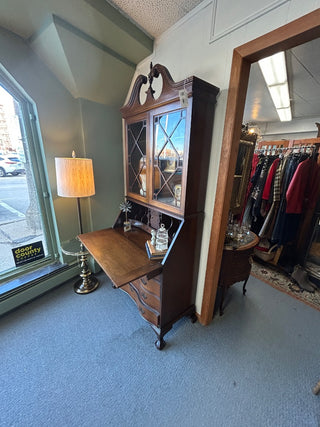 Maddox Mahogany Secretary Desk w/ Claw Feet 35Wx18Dx82H