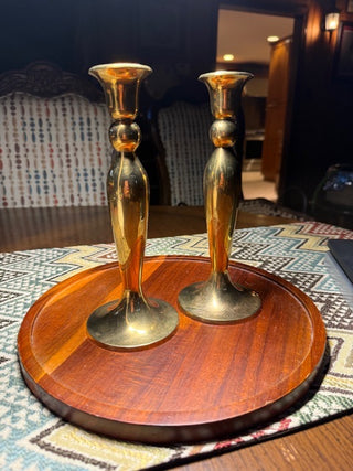 Pair of Brass Candleholders