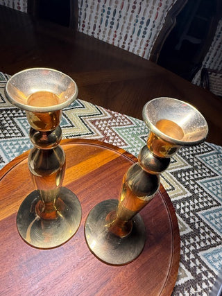 Pair of Brass Candleholders