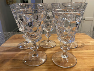 Westmoreland Thousand Eye Clear Water Goblets (5)