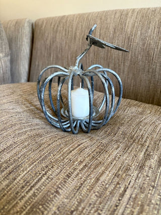 metal pumpkin candleholder