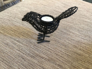 wire bird candleholder