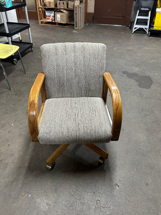 Set of 4 Chromcraft Swivel-tilt Oak Dining Chairs 23Wx23Dx32H