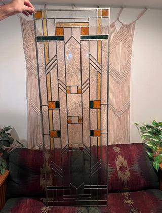 Stained glass Prairie style 54"x18"