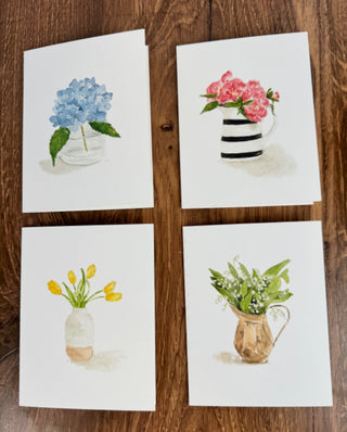 Set of Flower of 8 Notecards