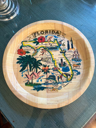 vintage Florida wooden tray
