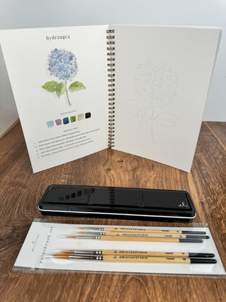 Flowers Watercolor Workbook w/ Instructions