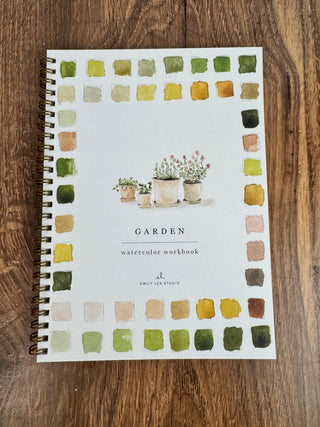 Garden watercolor workbook w/ Instructions