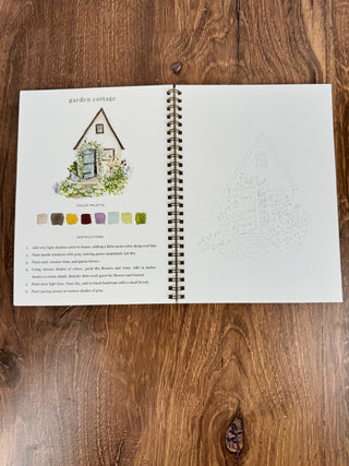 Garden watercolor workbook w/ Instructions