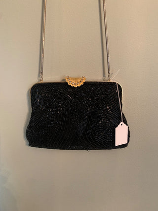 Walborg black beaded purse-gt