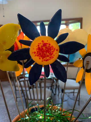 fg-Garden Stake-Blue flower