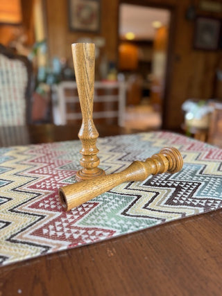 Wooden Candlestick Holders (Light Wood)