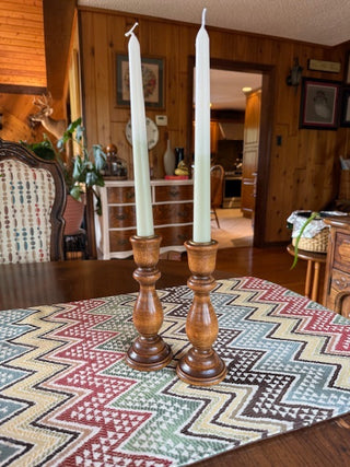 Wooden Candle Stick Holders (dk wood)