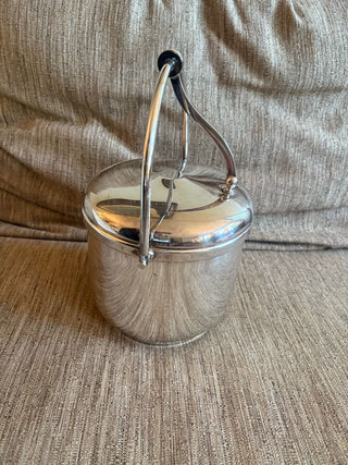 Lidded glass lined ice bucket
