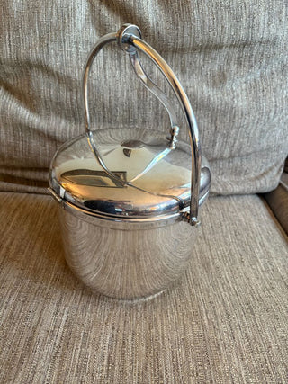 Lidded glass lined ice bucket