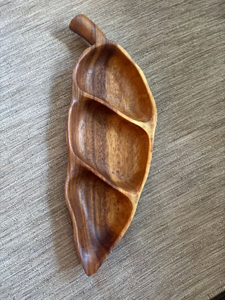 carved wooden tray