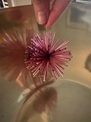 Pink burst ornaments