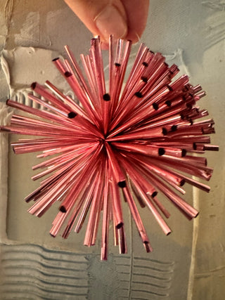 Pink burst ornaments