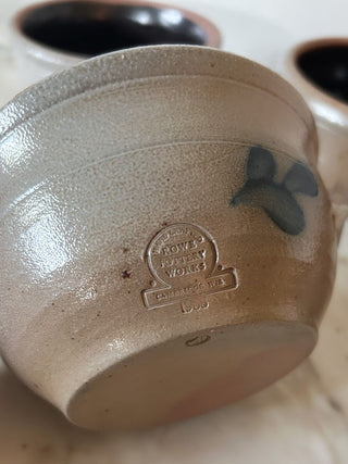 Set of 5 Rowe Pottery Works Salt Glaze Stoneware Bowls