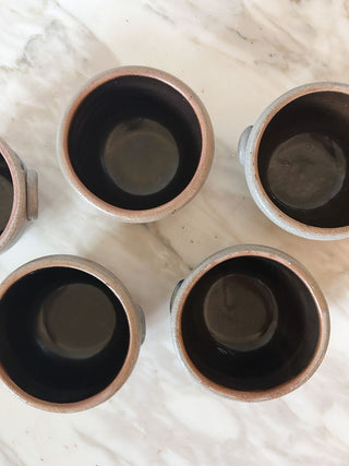 Set of 5 Rowe Pottery Works Salt Glaze Stoneware Bowls