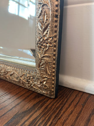 Giltwood Mirror w/ Floral Carvings