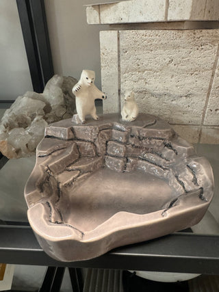 Vintage ceramic polar bear dish
