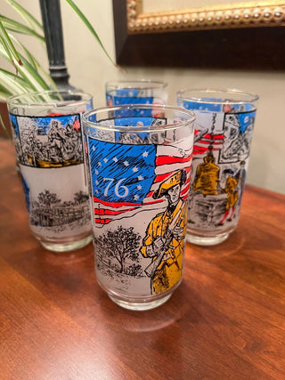 Set of Four (4) Bicentennial Glasses