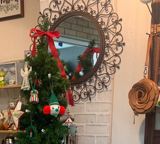 Round Wrought Iron Mirror