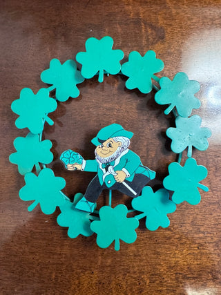 St. Patrick's Day Metal Clover Wreath