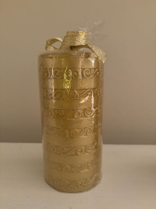 gold pillar candle