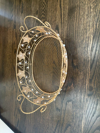 mesh basket w pearls