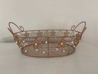 mesh basket w pearls