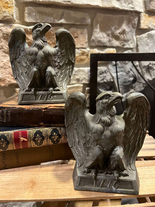 Pair of Vintage Colonial Virginia 1776 Eagle Book Ends