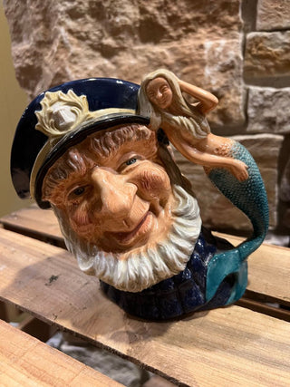 Royal Doulton Old Salt Character Toby Jug with Mermaid Handle
