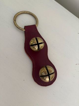 leather and brass doorknob bells