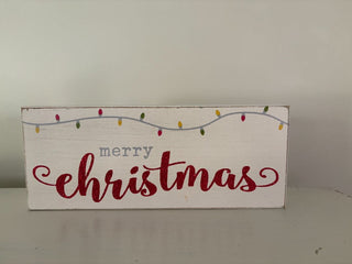 wooden Merry Christmas sign
